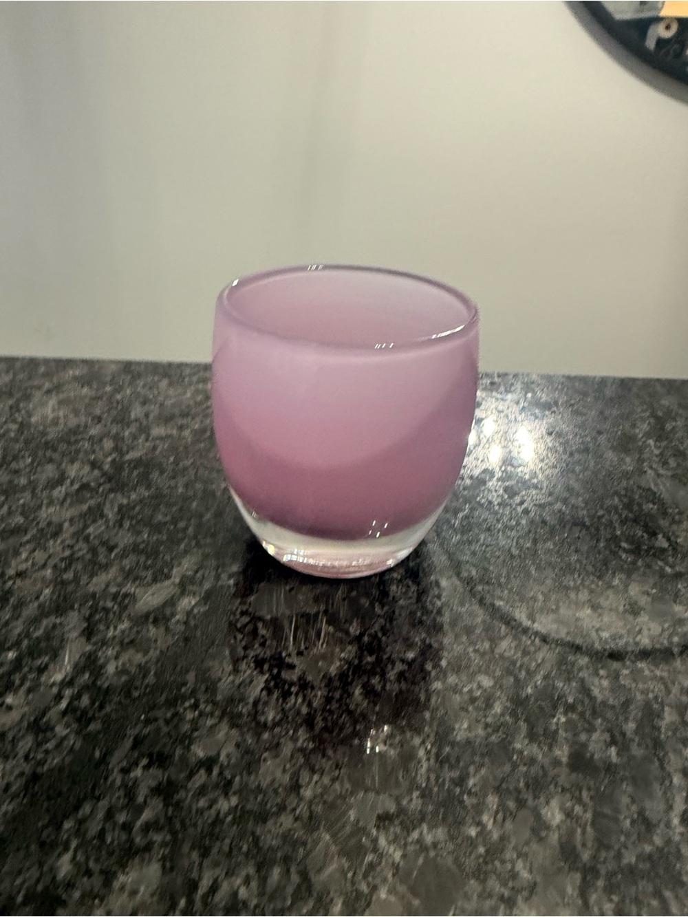 Glassybaby “Sister”Lavender Glass candleholder